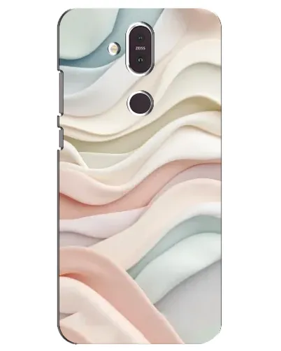 Чехол для Nokia 8.1 (2018) с картинкой «Пастельные нежные волны»