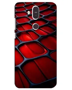 Чохол для Nokia 8.1 (2018) з картинкою «Червона глянцева сітка» Чохол для Nokia 8.1 (2018) з картинкою «Червона глянцева сітка»