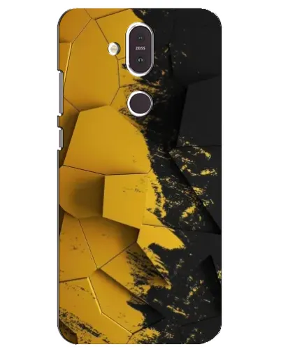 Чехол для Nokia 8.1 (2018) с картинкой «Золотые осколки геометрии»