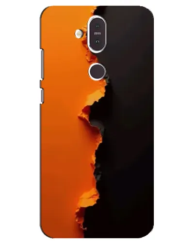 Чехол для Nokia 8.1 (2018) с картинкой «Оранжевый разлом»