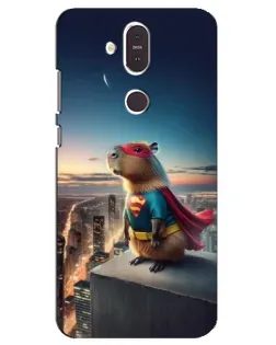 Чехол для Nokia 8.1 (2018) с картинкой «Капи-мен супергерой»