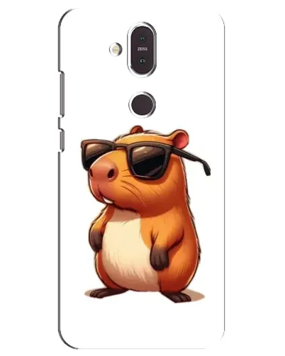 Чехол для Nokia 8.1 (2018) с картинкой «Капибара в очках»