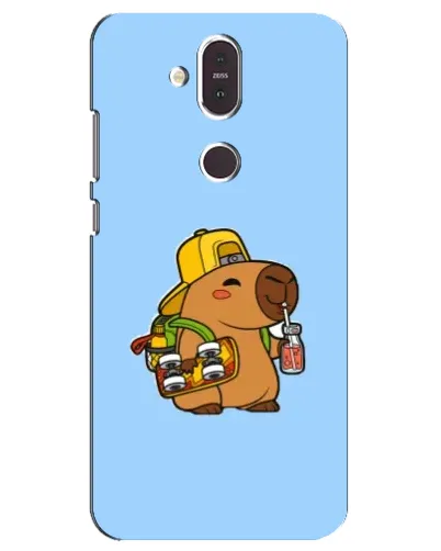Чехол для Nokia 8.1 (2018) с картинкой «Капибара на скейте»