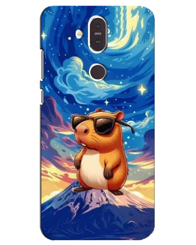 Чехол для Nokia 8.1 (2018) с картинкой «Капибара Ван Гога»