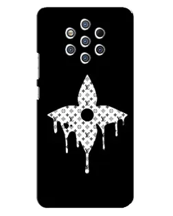 Чехол для Nokia 9 с картинкой «Цветочная монограмма»