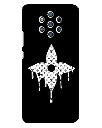 Чехол для Nokia 9 с картинкой «Цветочная монограмма»