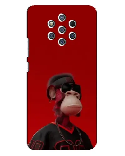 Чохол для Nokia 9 з картинкою «Bored Ape в червоному»