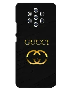 Чохол для Nokia 9 з картинкою «Золотий логотип Gucci»