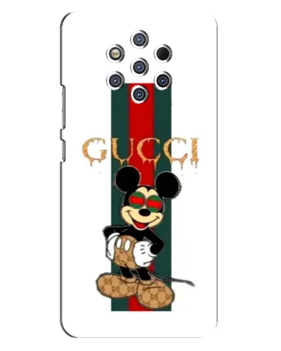Чохол для Nokia 9 з картинкою «Міккі Маус Gucci — смуги»