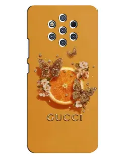 Чохол для Nokia 9 з картинкою «Gucci — золоті метелики»