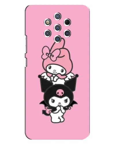 Чехол для Nokia 9 с картинкой «My Melody и Kuromi» Чехол для Nokia 9 с картинкой «My Melody и Kuromi»