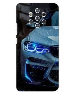 Чехол для Nokia 9 с картинкой «Взгляд BMW с синими фарами»