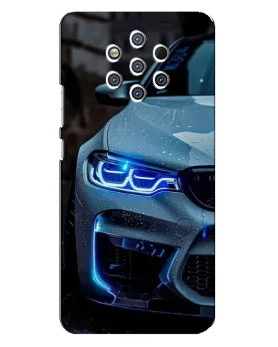 Чехол для Nokia 9 с картинкой «Взгляд BMW с синими фарами» Чехол для Nokia 9 с картинкой «Взгляд BMW с синими фарами»
