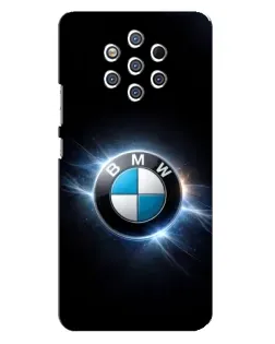 Чехол для Nokia 9 с картинкой «BMW — неоновое сияние»