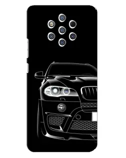 Чехол для Nokia 9 с картинкой «Темный силуэт BMW»