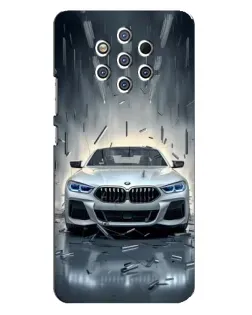 Чехол для Nokia 9 с картинкой «BMW в свете фар»