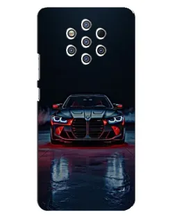 Чехол для Nokia 9 с картинкой «BMW на мокрой дороге»
