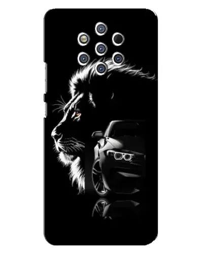 Чехол для Nokia 9 с картинкой «BMW и лев» Чехол для Nokia 9 с картинкой «BMW и лев»