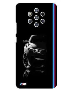 Чехол для Nokia 9 с картинкой «Силуэт BMW в темноте»