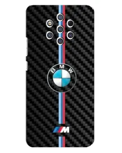 Чехол для Nokia 9 с картинкой «Эмблема BMW и карбон»