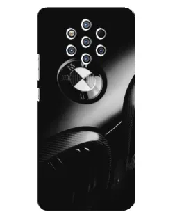 Чехол для Nokia 9 с картинкой «Эмблема BMW — макро»