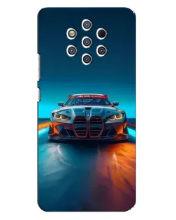 Чехол для Nokia 9 с картинкой «BMW — огни неона» Чехол для Nokia 9 с картинкой «BMW — огни неона»