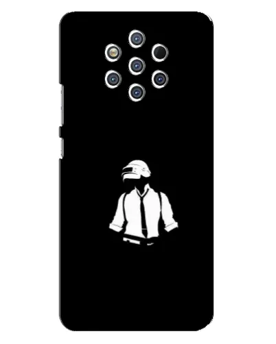 Чехол для Nokia 9 с картинкой «PUBG — белый шлем»