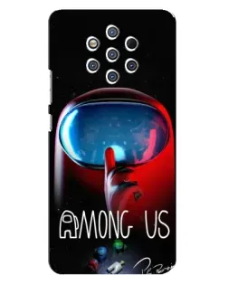 Чехол для Nokia 9 с картинкой «Красный импостер — макро» Чехол для Nokia 9 с картинкой «Красный импостер — макро»