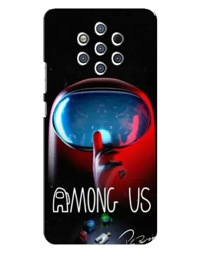 Чехол для Nokia 9 с картинкой «Красный импостер — макро» Чехол для Nokia 9 с картинкой «Красный импостер — макро»