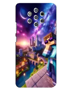 Чехол для Nokia 9 с картинкой «Стив и космос» Чехол для Nokia 9 с картинкой «Стив и космос»