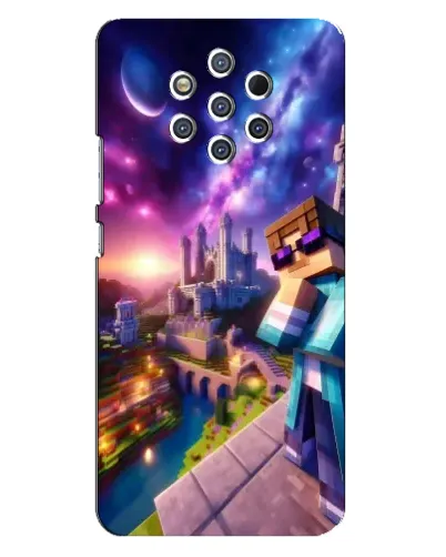 Чехол для Nokia 9 с картинкой «Стив и космос» Чехол для Nokia 9 с картинкой «Стив и космос»
