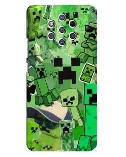 Чехол для Nokia 9 с картинкой «Криперы Minecraft» Чехол для Nokia 9 с картинкой «Криперы Minecraft»
