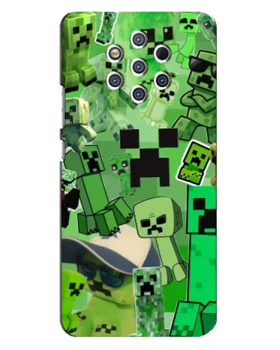 Чехол для Nokia 9 с картинкой «Криперы Minecraft» Чехол для Nokia 9 с картинкой «Криперы Minecraft»