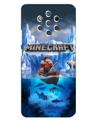 Чехол для Nokia 9 с картинкой «Minecraft ледяной мир» Чехол для Nokia 9 с картинкой «Minecraft ледяной мир»