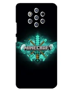 Чехол для Nokia 9 с картинкой «Minecraft Diamond лого»