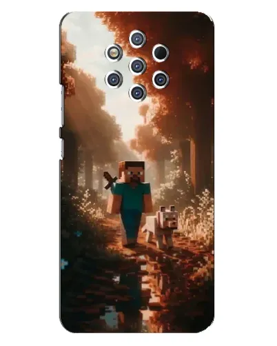 Чехол для Nokia 9 с картинкой «Стив в лесу» Чехол для Nokia 9 с картинкой «Стив в лесу»