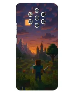 Чехол для Nokia 9 с картинкой «Стив у башни»