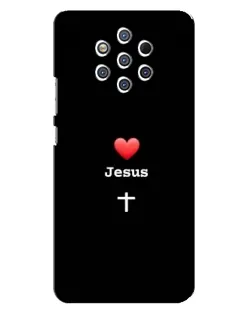 Чехол для Nokia 9 с картинкой «Сердце - Jesus»