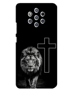 Чехол для Nokia 9 с картинкой «Лев и Крест»