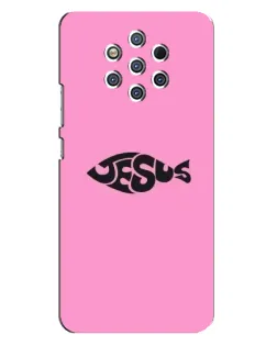 Чехол для Nokia 9 с картинкой «Розовый символ  Jesus»