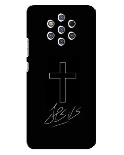 Чехол для Nokia 9 с картинкой «Графический крест Jesus» Чехол для Nokia 9 с картинкой «Графический крест Jesus»
