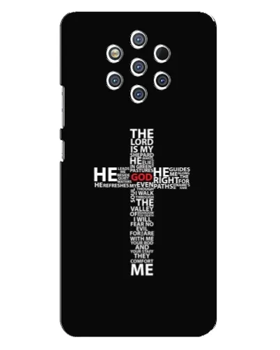 Чехол для Nokia 9 с картинкой «Текстовый крест» Чехол для Nokia 9 с картинкой «Текстовый крест»