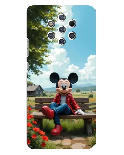 Чехол для Nokia 9 с картинкой «Микки на скамейке» Чехол для Nokia 9 с картинкой «Микки на скамейке»