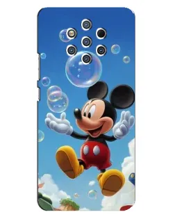 Чехол для Nokia 9 с картинкой «Mickey и мыльные пузыри»