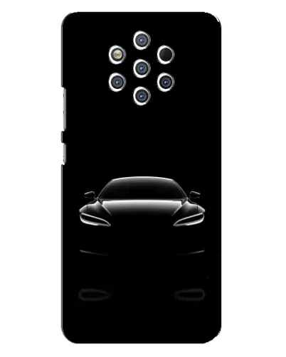 Чехол для Nokia 9 с картинкой «Силуэт Tesla Night»
