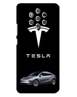 Чехол для Nokia 9 с картинкой «Tesla Model Y»