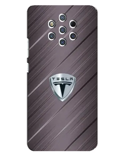 Чехол для Nokia 9 с картинкой «Металлическая текстура Tesla»