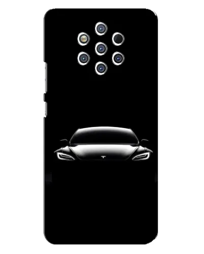 Чехол для Nokia 9 с картинкой «Фары Tesla Night»