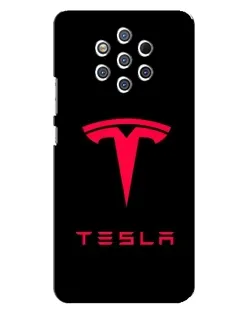 Чехол для Nokia 9 с картинкой «Tesla Red Logo»