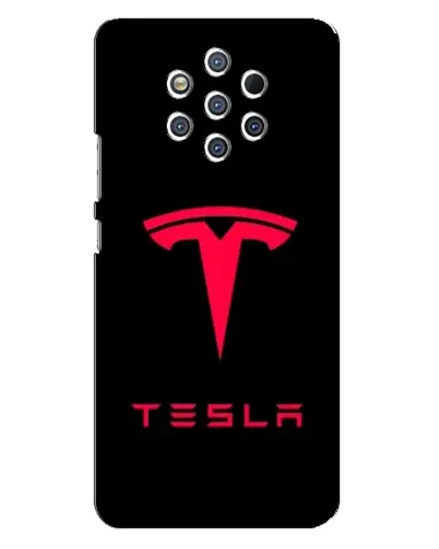 Чехол для Nokia 9 с картинкой «Tesla Red Logo»